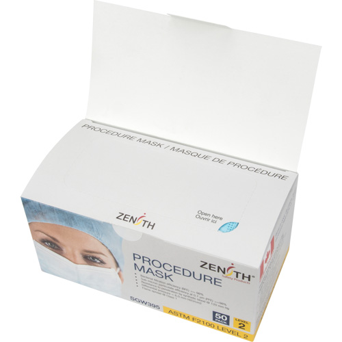 Masques d'intervention jetables, ASTM F2100 Niveau 2, Classe 1 OCP Construction Supplies