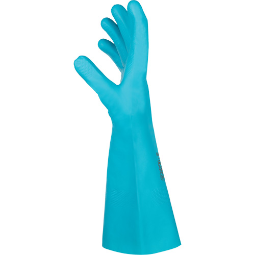 Flextril Chemical Gloves, Size 7, 12.5" L, Nitrile, Nylon Inner Lining OCP Construction Supplies