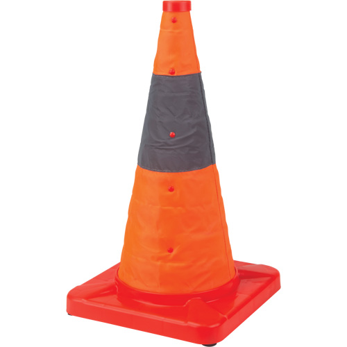 C&ocirc;ne de signalisation repliable, 18" h, Orange OCP Construction Supplies