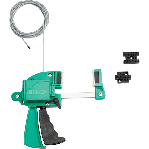 Green Clamping Cable Lockout, 8' Length OCP Construction Supplies