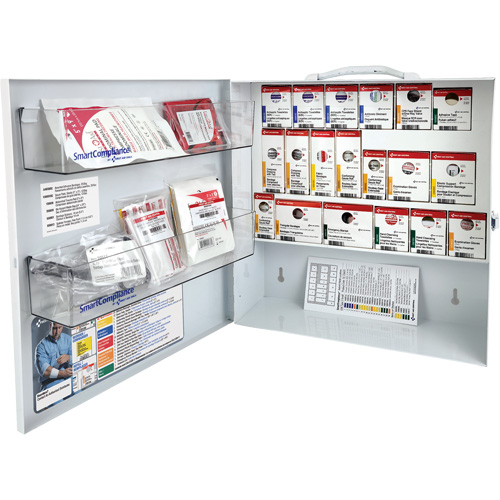 Armoire pour premiers soins SmartCompliance, R&eacute;pond &agrave; la norme CSA Z1220-17 type 2 environnements &agrave; faible risque, Petit (2-25 travailleurs) OCP Construction Supplies