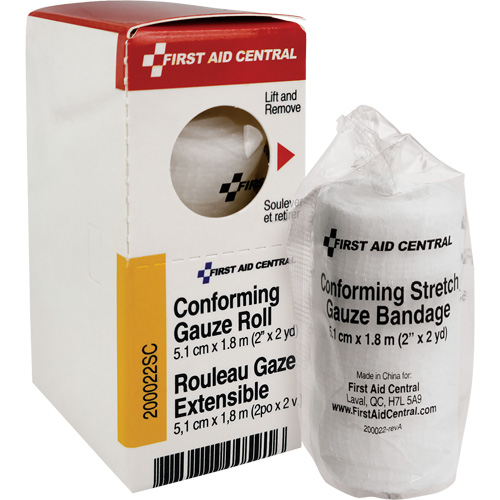 SmartCompliance&reg; Refill Conforming Stretch Gauze Bandage, Roll, 6' L x 2" W, Sterile, Medical Device Class 1 OCP Construction Supplies