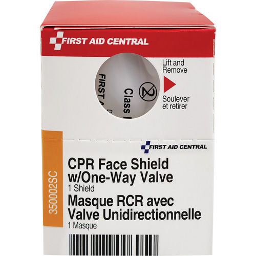 SmartCompliance&reg; Refill CPR Faceshield with One-Way Valve, Single Use Faceshield, Class 2 OCP Construction Supplies