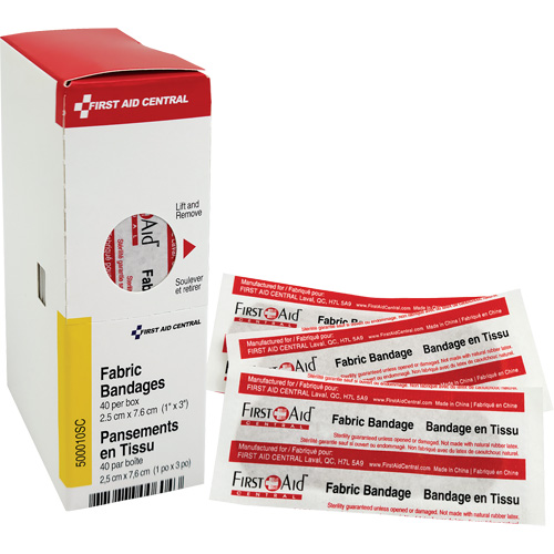 Recharge de bandages adh&eacute;sifs SmartCompliance, Rectangulaire/carr&eacute;e, 3", Tissu, Non st&eacute;rile OCP Construction Supplies