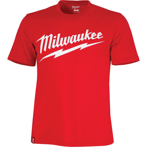 Heavy-Duty Short-Sleeved T-Shirt with Milwaukee&reg; Logo, Men's, Small, Red OCP Construction Supplies