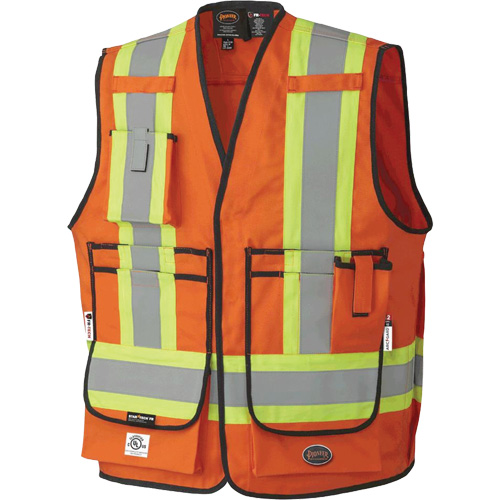 7732 Veste d'arpenteur ignifuge et r&eacute;sistant aux arcs &eacute;lectriques FR-Tech, Petit, Orange haute visibilit&eacute;, 9,7 cal/cm² OCP Construction Supplies