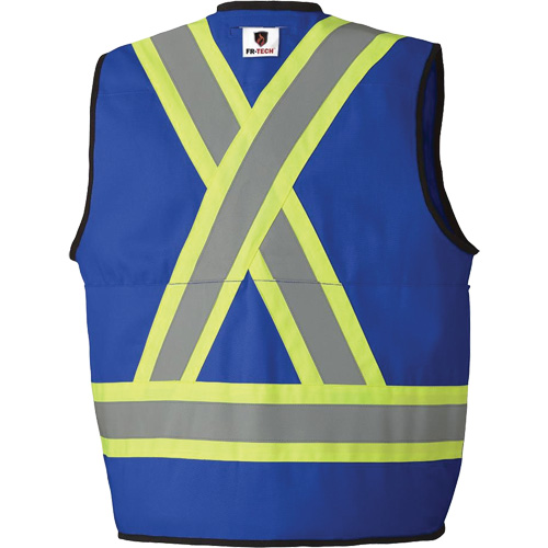 7733 Veste d'arpenteur ignifuge et r&eacute;sistant aux arcs &eacute;lectriques FR-Tech, Petit, Bleu royal, 9,7 cal/cm² OCP Construction Supplies