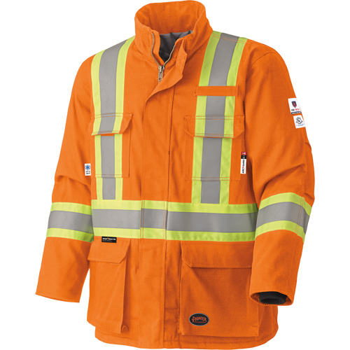 5533 Flame-Resistant Safety Parka, Small, High Visibility Orange, 58 cal/cm² OCP Construction Supplies