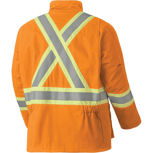 5533 Flame-Resistant Safety Parka, Small, High Visibility Orange, 58 cal/cm² OCP Construction Supplies