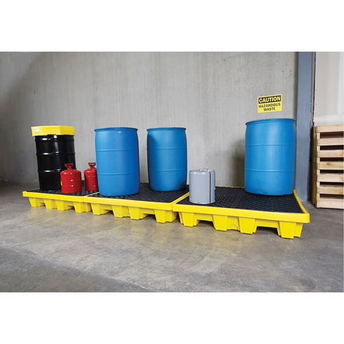 4-Drum Nestable Ultra-Spill Pallet&reg;, 66 US gal. Spill Capacity, 51" x 51" x 10" OCP Construction Supplies