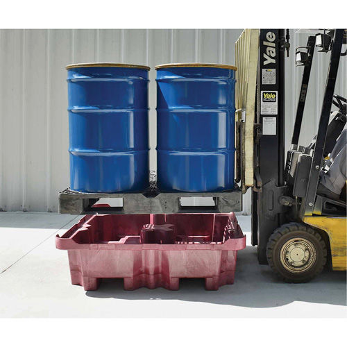 4-Drum Ultra-Spill King&reg; Flat Deck Spill Pallet, 85 US gal. Spill Capacity, 51" x 51" x 17.5" OCP Construction Supplies