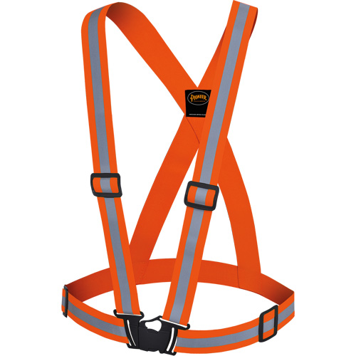 5496 High-Visibility Safety Sash, High Visibility Orange, Silver Reflective Colour, One Size OCP Construction Supplies