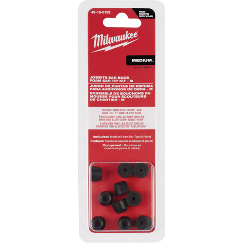 Ensemble d'embouts moyens pour bouchons d'oreilles de chantier OCP Construction Supplies