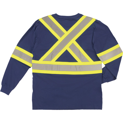 T-shirt de s&eacute;curit&eacute; &agrave; manches longues, Coton, T-petit, Bleu marin OCP Construction Supplies