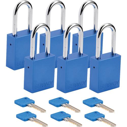 Lockout Padlock, Safety Padlock, Keyed Different, Aluminum, 1-1/2" Width OCP Construction Supplies