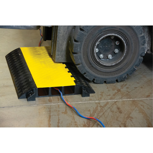 Polyurethane Cable Protector, 3 Channels, 35.43" L x 19.69" W x 3" H OCP Construction Supplies
