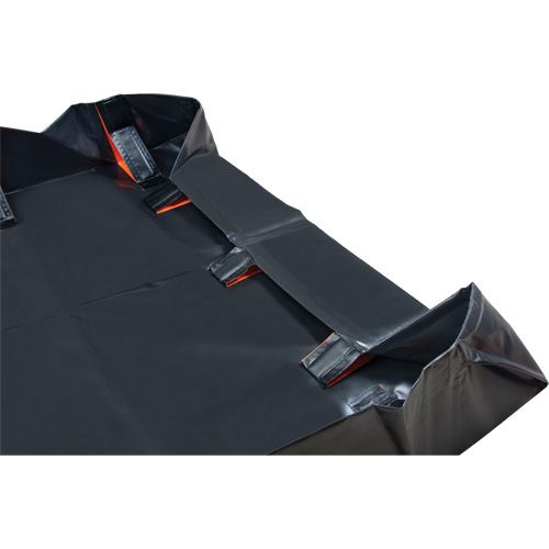 Berme d&eacute;ployable &agrave; mur IBX, Capacit&eacute; 268 gal. US, 6' la x 6' lo x 12" h, Support &agrave; encliqueter OCP Construction Supplies