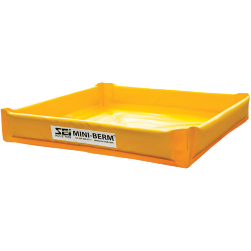 Yellow PVC Mini-Berm, 34 US gal. Capacity, 3' W x 3' L x 6" H OCP Construction Supplies