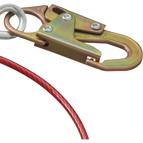 AS-21210-6 6' Cable Anchor with Snap Hook & O-Ring, Sling, Temporary Use OCP Construction Supplies