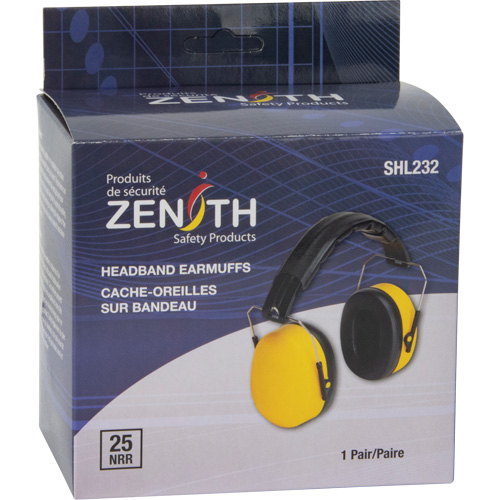 Passive Ear Muffs, Headband, 25 NRR dB OCP Construction Supplies