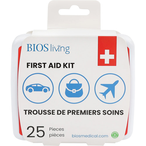 Trousse de premiers soins pour la maison et le voyage de 25 morceaux, Boîte en plastique OCP Construction Supplies
