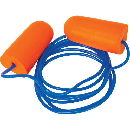 Bouchons d'oreilles en mousse, Paire - Sac en poly, Avec cordon OCP Construction Supplies