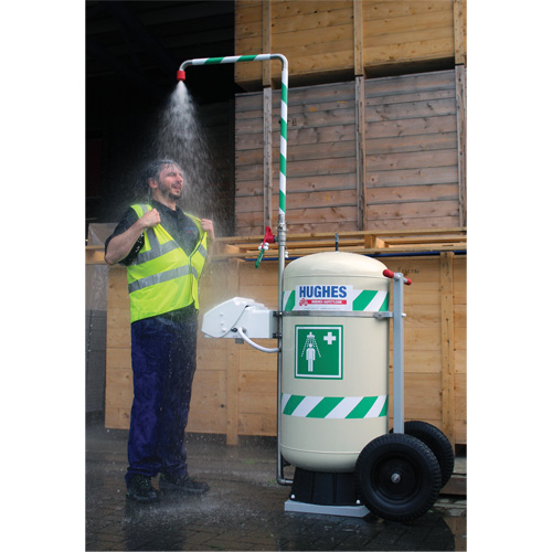 Douche d'urgence mobile et ind&eacute;pendant avec douche oculaire et faciale, Capacit&eacute; 30 gal., Conformit&eacute; Aucune OCP Construction Supplies