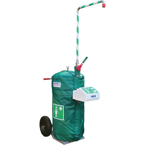 Insulated Mobile Self-Contained Emergency Safety Shower with Eye and Face Wash, 30 gal. Capacity, Meets None OCP Construction Supplies