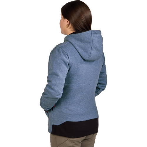 Chandail &agrave; capuchon chauffant M12 avec pile, Femmes, Moyen, Bleu, Poly-coton OCP Construction Supplies