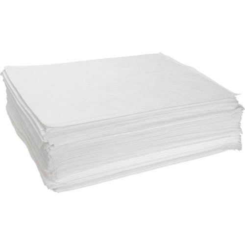 Feuilles absorbantes souffl&eacute;es, Huile seulement, 15" x 19", 10 gal. d'absorption OCP Construction Supplies