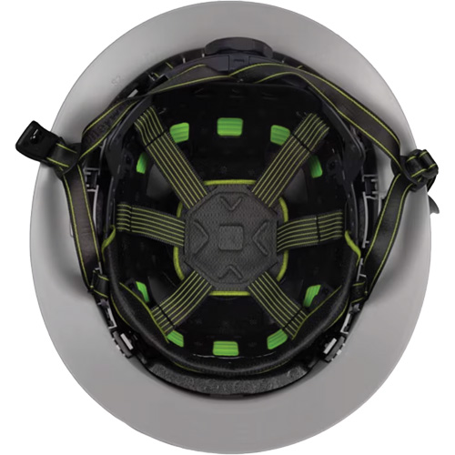 Fibre Metal Climbing Style Helmet with Full Brim, Meets CSA Type 2, Ratchet Suspension, Vented OCP Construction Supplies