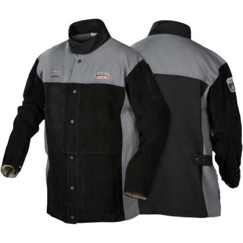 XVI Series Heavy-Duty FR Welding Jacket, Leather, Medium, Black OCP Construction Supplies