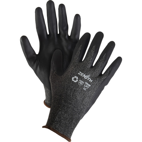 Gants &eacute;cologiques, l&eacute;gers, et r&eacute;sistants &agrave; la coupe, &agrave; haute dext&eacute;rit&eacute;, Taille 7, Calibre 21, Rev&ecirc;tement Mousse de nitrile, Enveloppe en Acier inoxydable/PEHP/rPET, ASTM ANSI niveau A5 OCP Construction Supplies