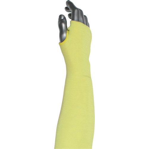 Manchette r&eacute;sistante &agrave; la coupe &agrave; 2 plis Kut Gard avec ouverture pour le pouce , Aramide/ATA, 10", ASTM ANSI niveau A6, Jaune OCP Construction Supplies