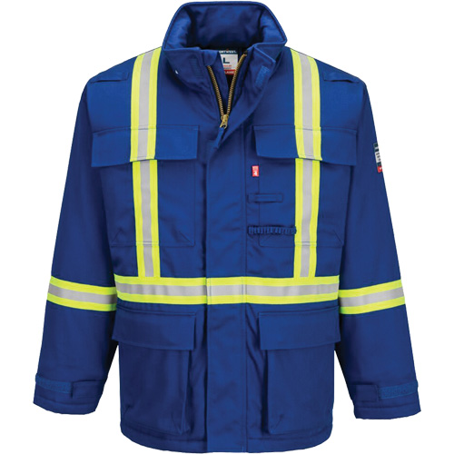 Bizflame&reg; 88/12 Insulated Winter Parka, Blue, Small OCP Construction Supplies