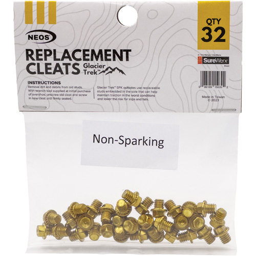 Glacier Trek Non-Sparking Replacement Cleats, Copper, Stud Traction, One Size OCP Construction Supplies