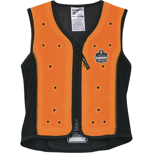 Veste de refroidissement &eacute;vaporatif Chill-Its 6685 avec fermeture &agrave; glissi&egrave;re, Moyen, Orange OCP Construction Supplies