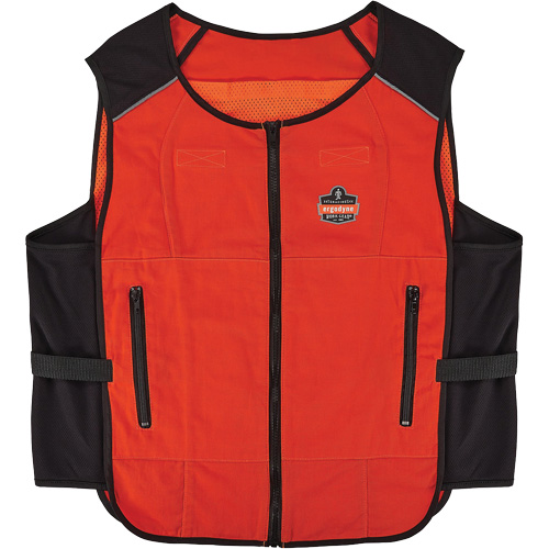 Chill-Its 6260 Lightweight Phase Change Cooling Vest with Rechargeable Packs, 2X-Large/3X-Large, Orange OCP Construction Supplies