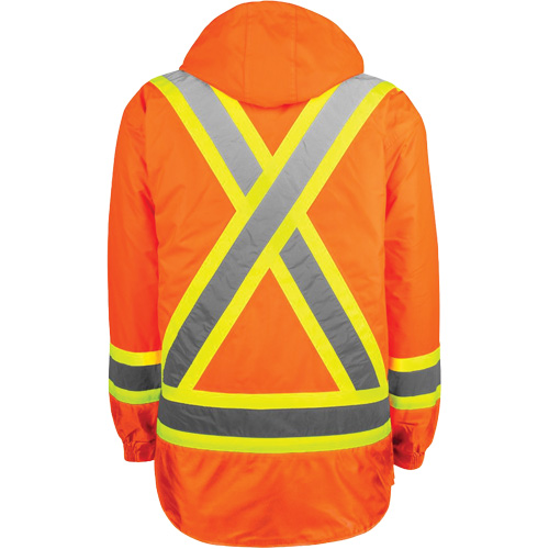 High-Visibility 7-in-1 Jacket, Polyester, High Visibility Orange, 3X-Large OCP Construction Supplies