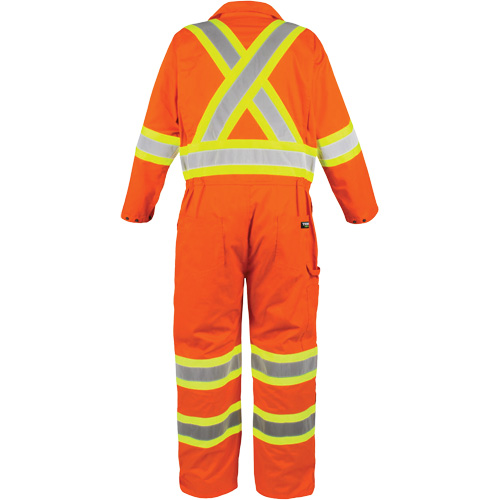 High-Visibility Unlined Coveralls, Large, High Visibility Orange OCP Construction Supplies