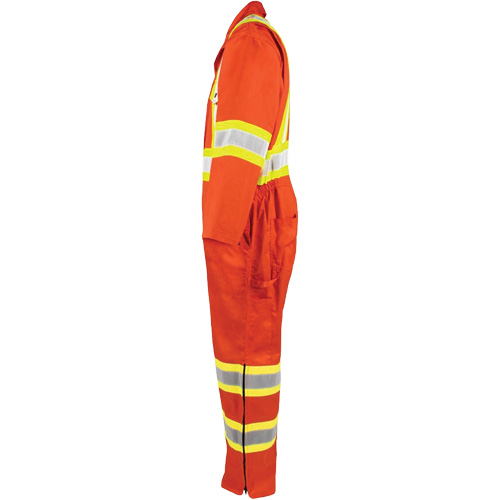 High-Visibility Unlined Coveralls, Large, High Visibility Orange OCP Construction Supplies