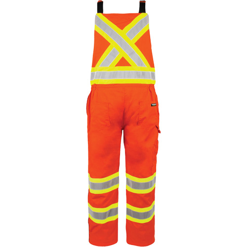 High-Visibility Unlined Overalls, Small, High Visibility Orange OCP Construction Supplies