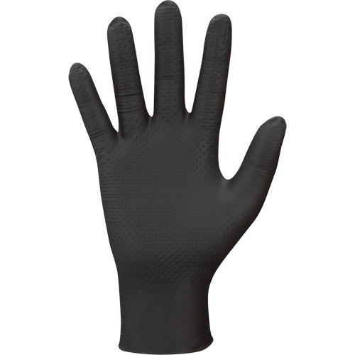 Gants jetables 709B PyraGrip, 10/T-Grand, Nitrile, 8 mils, Sans poudre, Noir OCP Construction Supplies