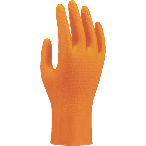 Gants jetables haute visibilit&eacute; 709HVO, 10/T-Grand, Nitrile, 8 mils, Sans poudre, Orange OCP Construction Supplies