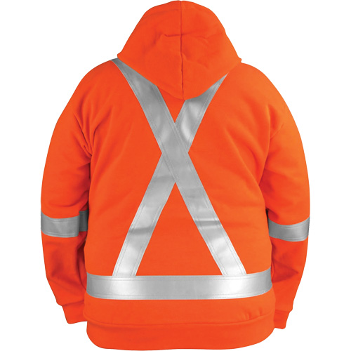 High-Visibility Wind Resistant Zip-Front Sweatshirt with DetachableHood, Men's, Medium, High Visibility Orange, 27.7 cal/cm² OCP Construction Supplies