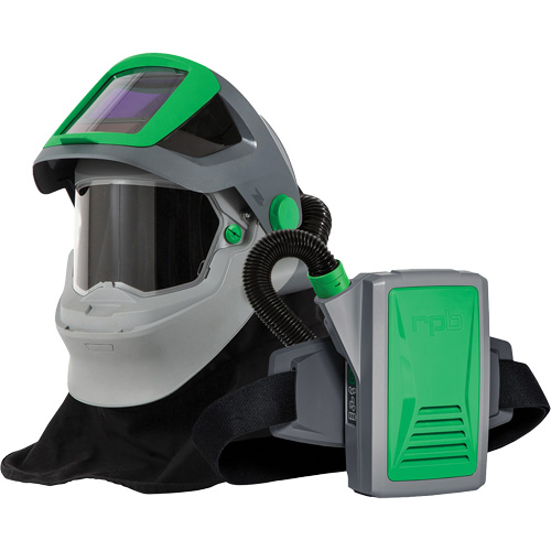 Respirateur de soudage Z4 avec cape &agrave; l'&eacute;paule FR & APR motoris&eacute; PX5, Respirateur &agrave; masque/Masque de soudage OCP Construction Supplies