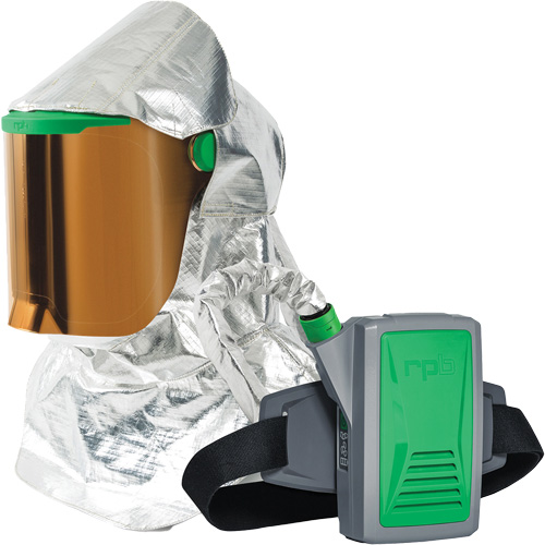 Z-Link Radiant Heat Respirator with Belt Mount & Blower, Facepiece Respirator/Headcover & Faceshield, Lithium-Ion Battery OCP Construction Supplies