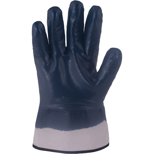 Gants bleu marine avec manchettes renforc&eacute;es &agrave; entoilage coll&eacute; Horizon, T-Grand, R&ecirc;vetement Nitrile, Enveloppe en Jersey/Coton OCP Construction Supplies