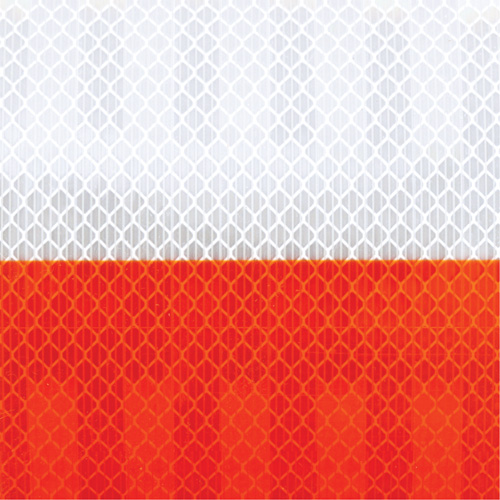 Pellicule souple pour chantiers routiers &agrave; haute intensit&eacute; 382VHIP, 5" la x 150' lo, Orange et blanc OCP Construction Supplies