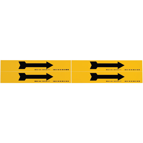 Marqueur de tuyau  Arrow, Autocollant, 1-1/8" h x 7" la, Noir sur jaune OCP Construction Supplies